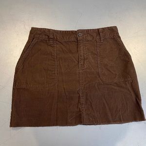 Brown Corduroy Skirt
